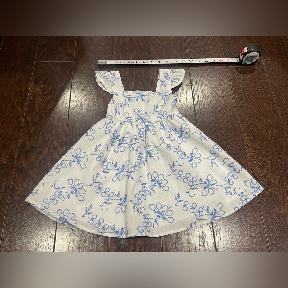 Jason Wu Girls Blue and White Embroidered Dress Size 2T